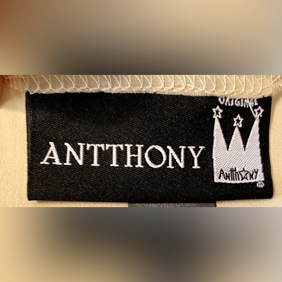 ANTTHONY Ladies Top & Pants w/ Tie Belt; Large; Light Yellow; EUC. - Picture 4 of 6